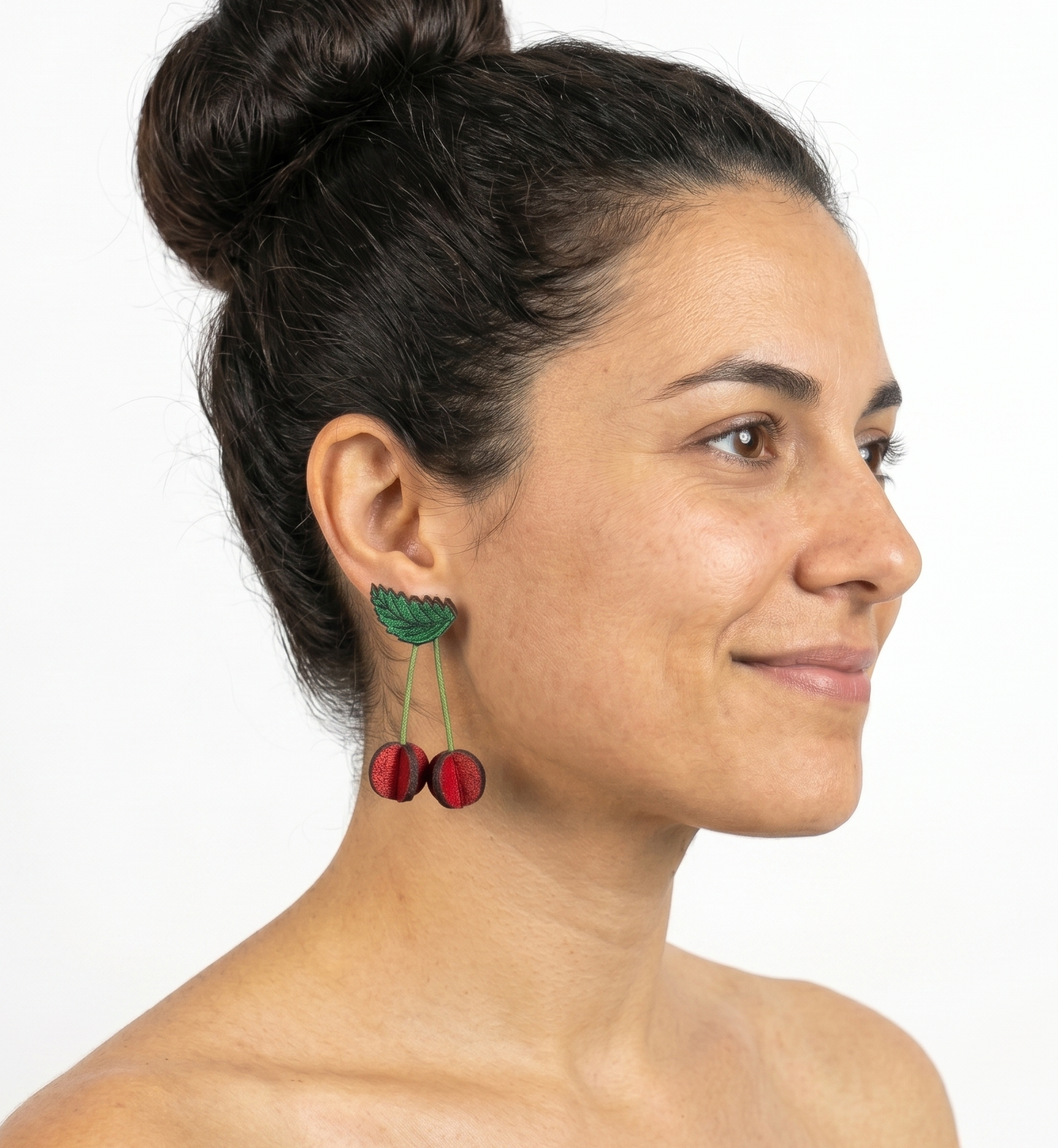 Pendientes cerezas modelo