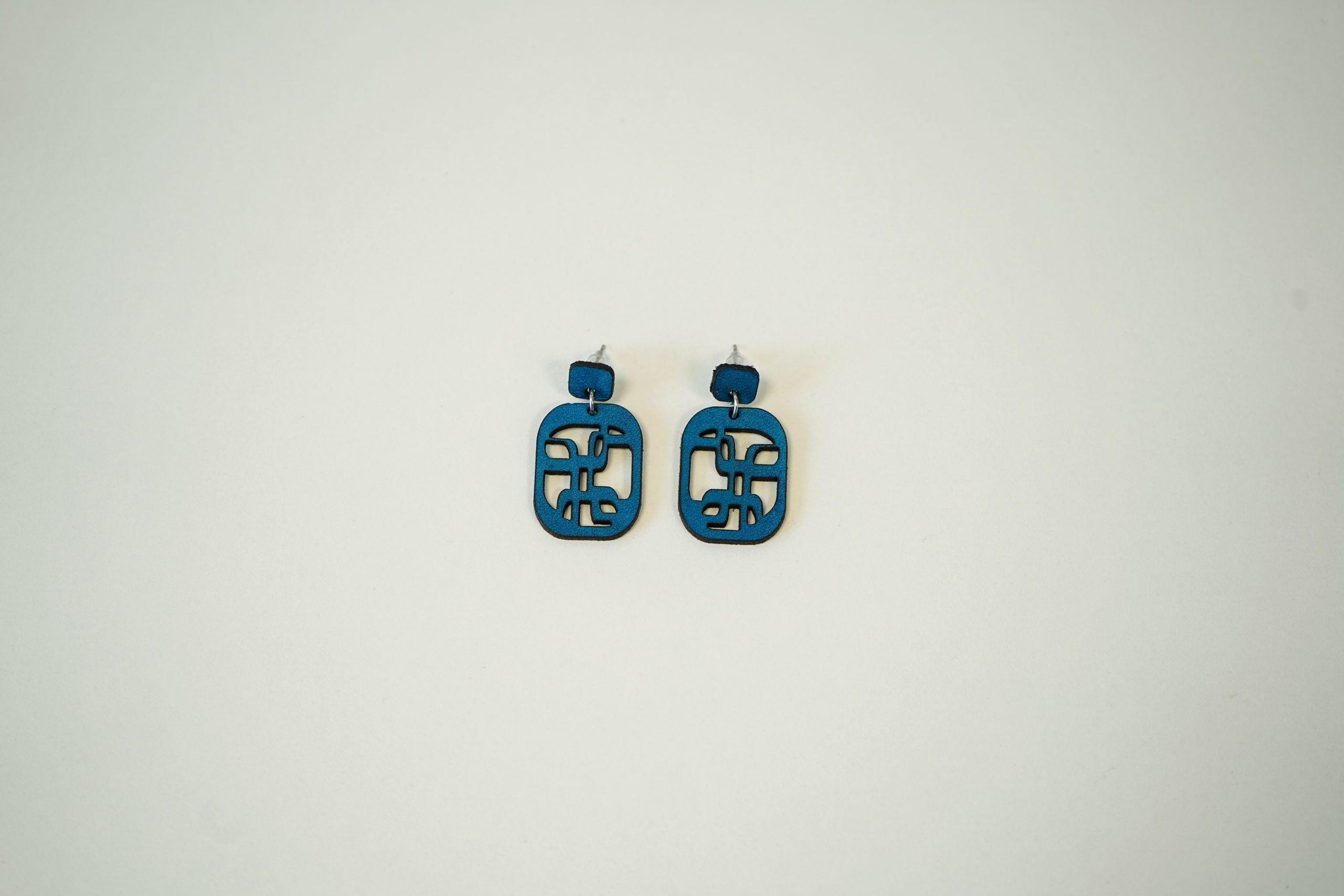 Pendientes Geo 1 azul