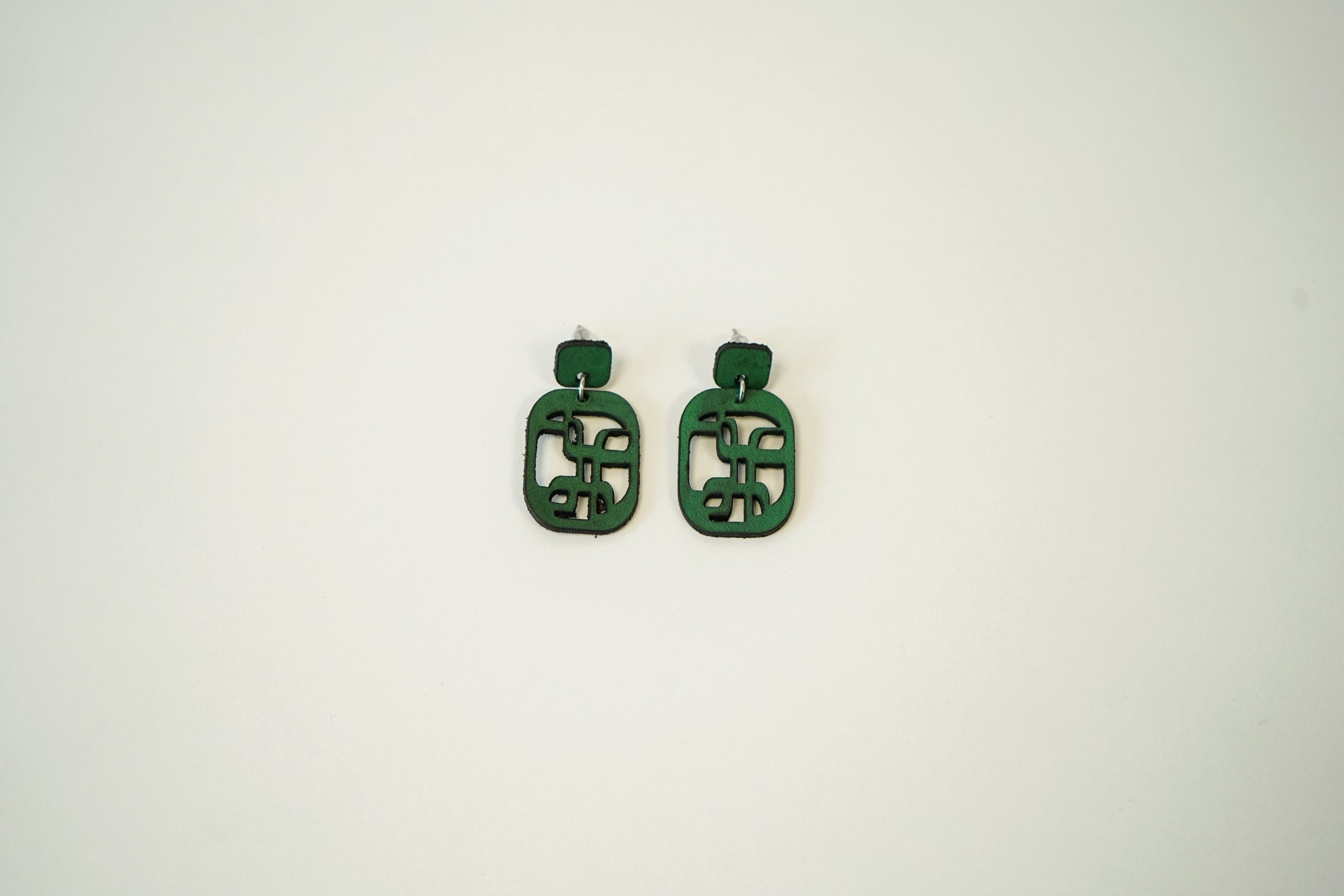 Pendientes Geo 1 verde