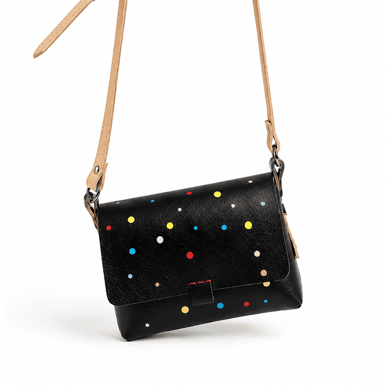 Bolso marrón de hombro en piel artesanal hecho a mano1 Bolso marrón de hombro en piel artesanal hecho a mano
